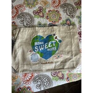Boho Modcloth Mother Earth Heart Bag with handles Canvas New